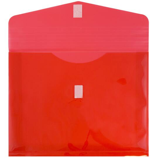 JAM Paper 9.75" x 13" Plastic Hook & Loop Closure Envelopes